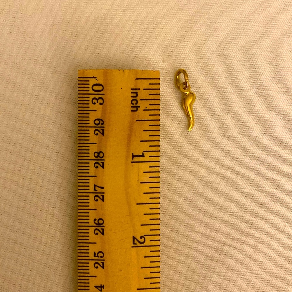 Solid gold Italian horn